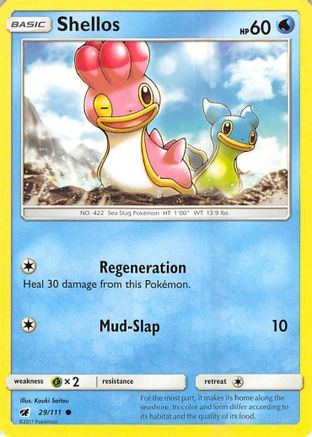 Shellos 029/111 - SM  Crimson Invasion Reverse Holofoil