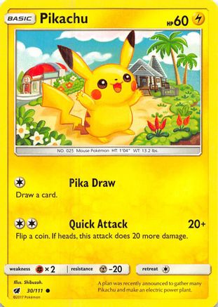Pikachu 030/111 - SM  Crimson Invasion