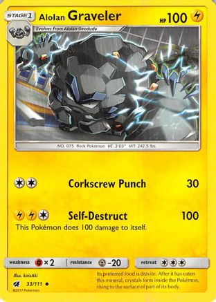 Alolan Graveler 033/111 - SM  Crimson Invasion