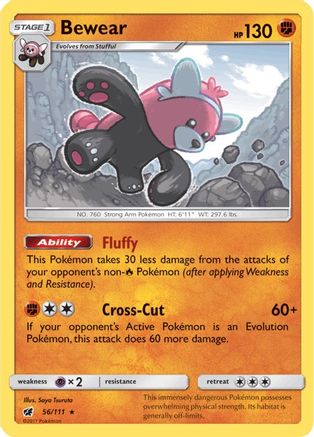 Bewear 056/111 - SM  Crimson Invasion Holofoil