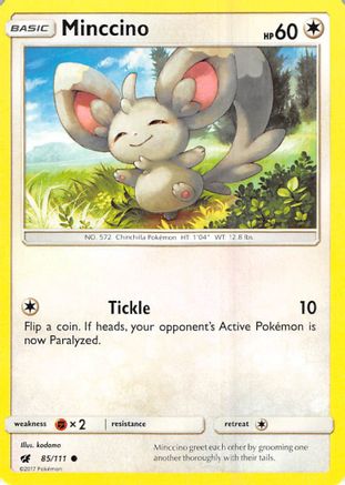 Minccino 085/111 - SM  Crimson Invasion Reverse Holofoil