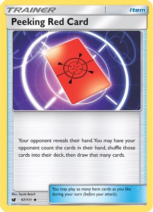 Peeking Red Card 097/111 - SM  Crimson Invasion