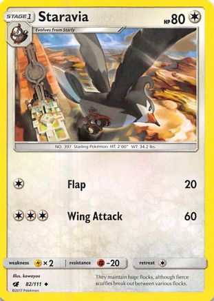 Staravia 082/111 - SM  Crimson Invasion