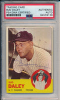Bud Daley Yankees Signed/Autographed 1963 TOPPS Card #38 PSA/DNA 166701