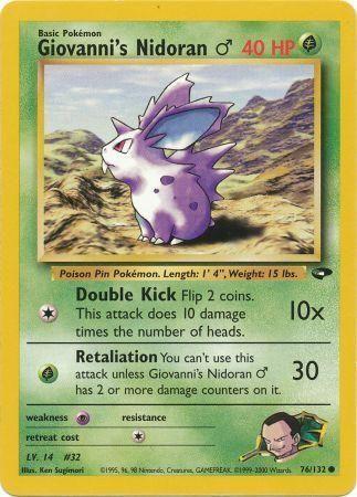 Giovanni's Nidoran M 076/132 - Gym Challenge Unlimited