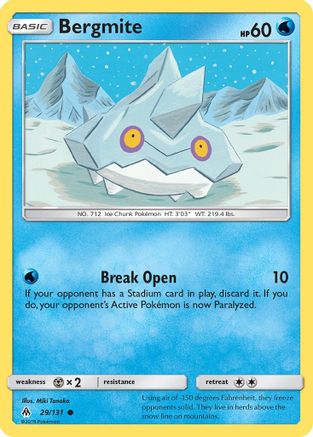 Bergmite 029/131 - SM  Forbidden Light Reverse Holofoil