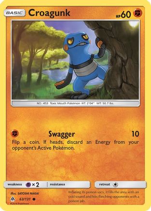 Croagunk 063/131 - SM  Forbidden Light Reverse Holofoil