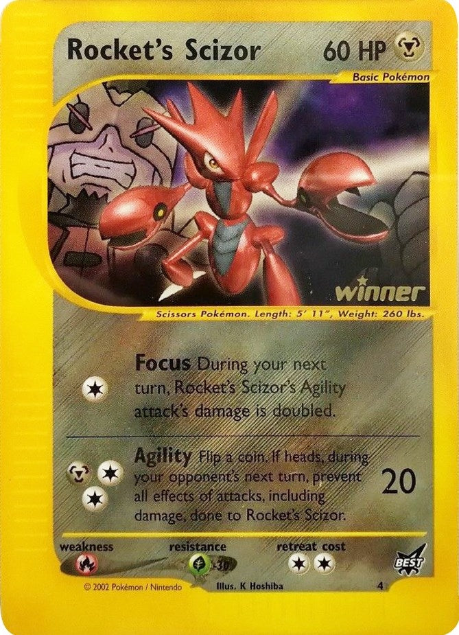Rocket's Scizor - 4 [Winner] (004/009) (Best of Promos) (PR)