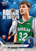 2025 Topps Now Cooper Flagg #ROTY 2026 KIA Rookie of the Year Award Winner Dallas Mavericks Rookie RC Basketball Card