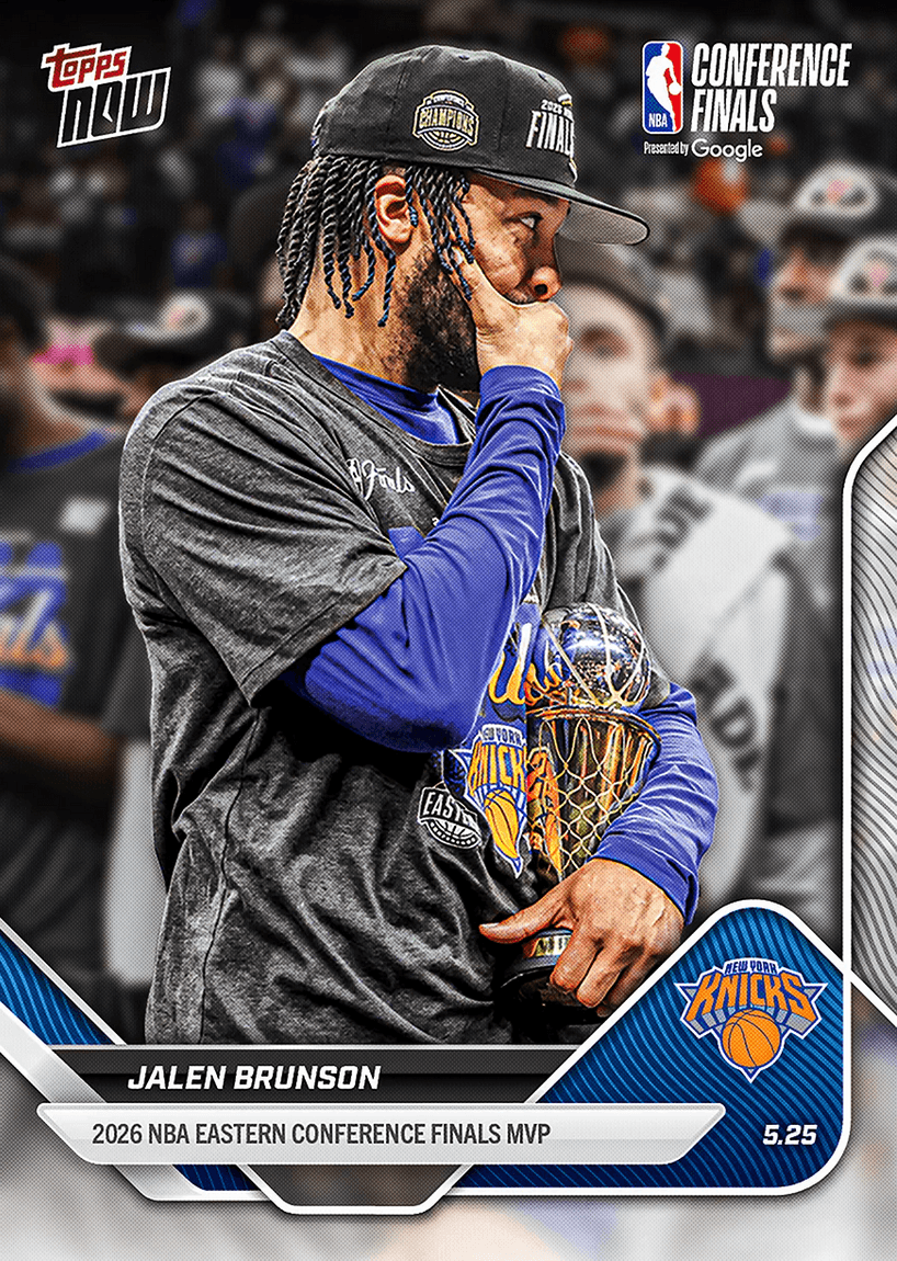 2025 Topps Now Jalen Brunson #321 2026 NBA Eastern Conference Finals MVP New York Knicks Basketball Card