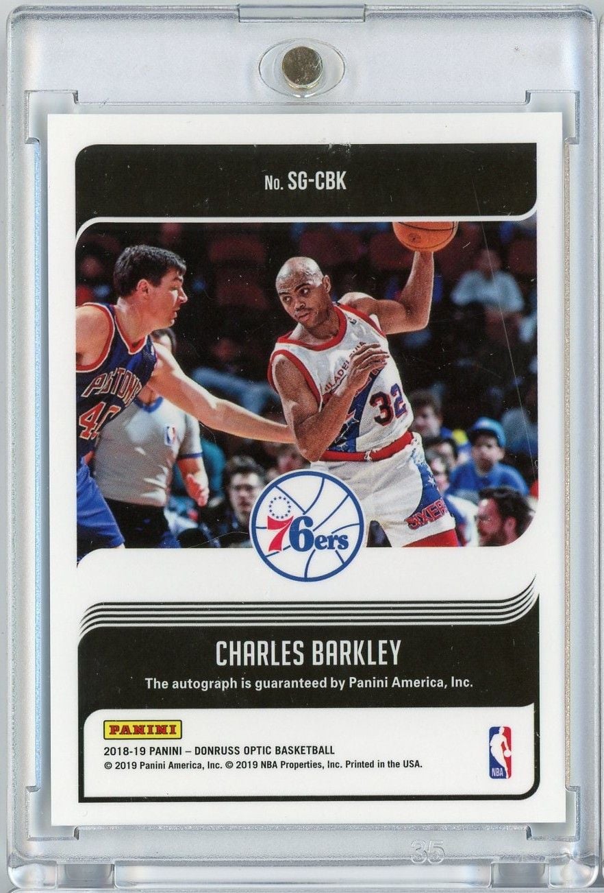 2018 Panini Donruss Optic Charles Barkley #SGCBK Signature Series Auto Basketball Card