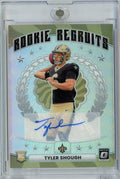 2025 Panini Donruss Optic Tyler Shough #14 /199 Rookie Recruits Refractor Auto Rookie RC Football Card