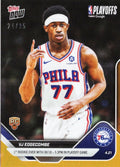 2025 Topps Now VJ Edgecombe #267 Orange Foil /25 1st Rookie Ever with 30/10 + 5 3PM in Playoff Game Philadelphia 76ers Rookie RC Basketball Card