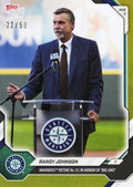 2026 Topps Now Randy Johnson #155 Gold Foil /50 Mariners Retire Number 51 in Honor of "Big Unit" Seattle Mariners Baseball Card