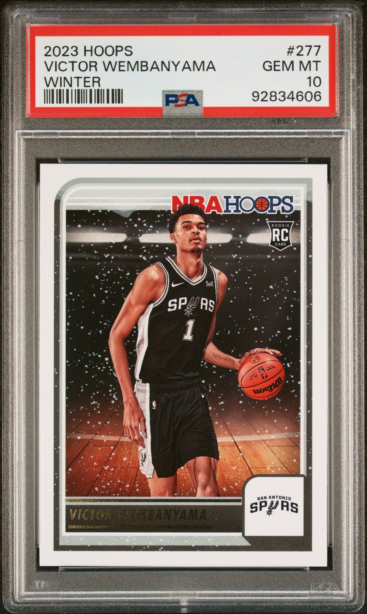 Graded 2023 Panini Hoops Victor Wembanyama #277 Winter Rookie RC Basketball Card PSA 10 Gem Mint