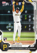 2026 Topps Now Konnor Griffin #49SP 19 Year Old Top Prospects 1st MLB At Bat is RBI Double Pittsburgh Pirates Rookie RC Baseball Card