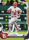 2026 Topps Now JJ Wetherholt #144 Gold Foil /50 Leadoff Blast Cements Cardinals XBH Lore St Louis Cardinals Rookie RC Baseball Card