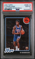 Graded 2025 Topps VJ Edgecombe #80BK-96 1980 Topps Basketball Rookie RC Basketball Card PSA 10 Gem Mint