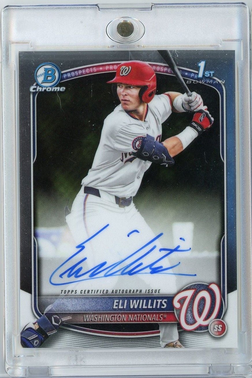 2025 Topps Bowman Chrome Eli Willits #CPAEW 1st Bowman Auto Rookie RC Baseball Card