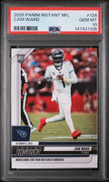 Graded 2025 Panini Instant Cam Ward #128 Rookie RC Football Card PSA 10 Gem Mint