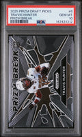 Graded 2025 Panini Prizm Draft Picks Travis Hunter #6 Prizm Break Rookie RC Football Card PSA 10 Gem Mint