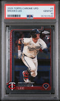 Graded 2025 Topps Chrome Update Brooks Lee #6 Rookie RC Baseball Card PSA 10 Gem Mint