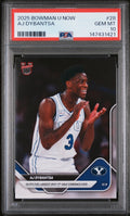 Graded 2025 Topps Bowman U Now AJ Dybantsa #28 Rookie RC Basketball Card PSA 10 Gem Mint