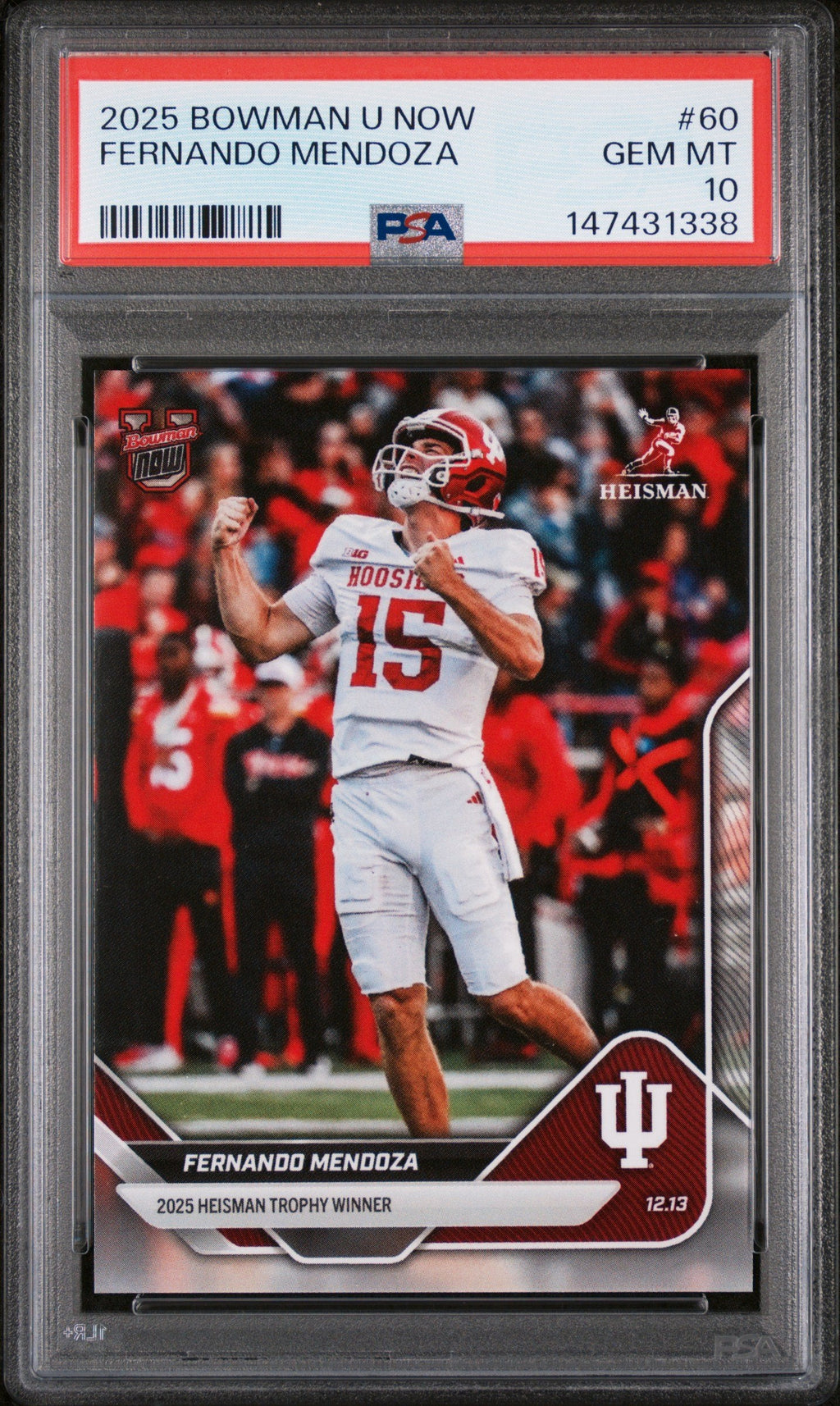 Graded 2025 Topps Bowman U Now Fernando Mendoza #60 Rookie RC Football Card PSA 10 Gem Mint