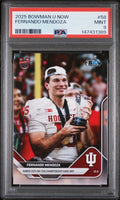 Graded 2025 Topps Bowman U Now Fernando Mendoza #58 Rookie RC Football Card PSA 9 Mint