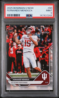 Graded 2025 Topps Bowman U Now Fernando Mendoza #60 Rookie RC Football Card PSA 9 Mint