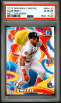 Graded 2025 Topps Bowman Chrome Cam Smith #MM22 Melt Mashers Rookie RC Baseball Card PSA 10 Gem Mint