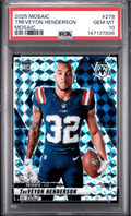 Graded 2025 Panini Mosaic TreVeyon Henderson #278 Mosaic Rookie RC Football Card PSA 10 Gem Mint