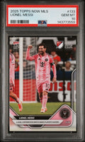 Graded 2025 Topps Now MLS Lionel Messi #133 4 Goal Contribution Makes Playoffs History Soccer Card PSA 10 Gem Mint