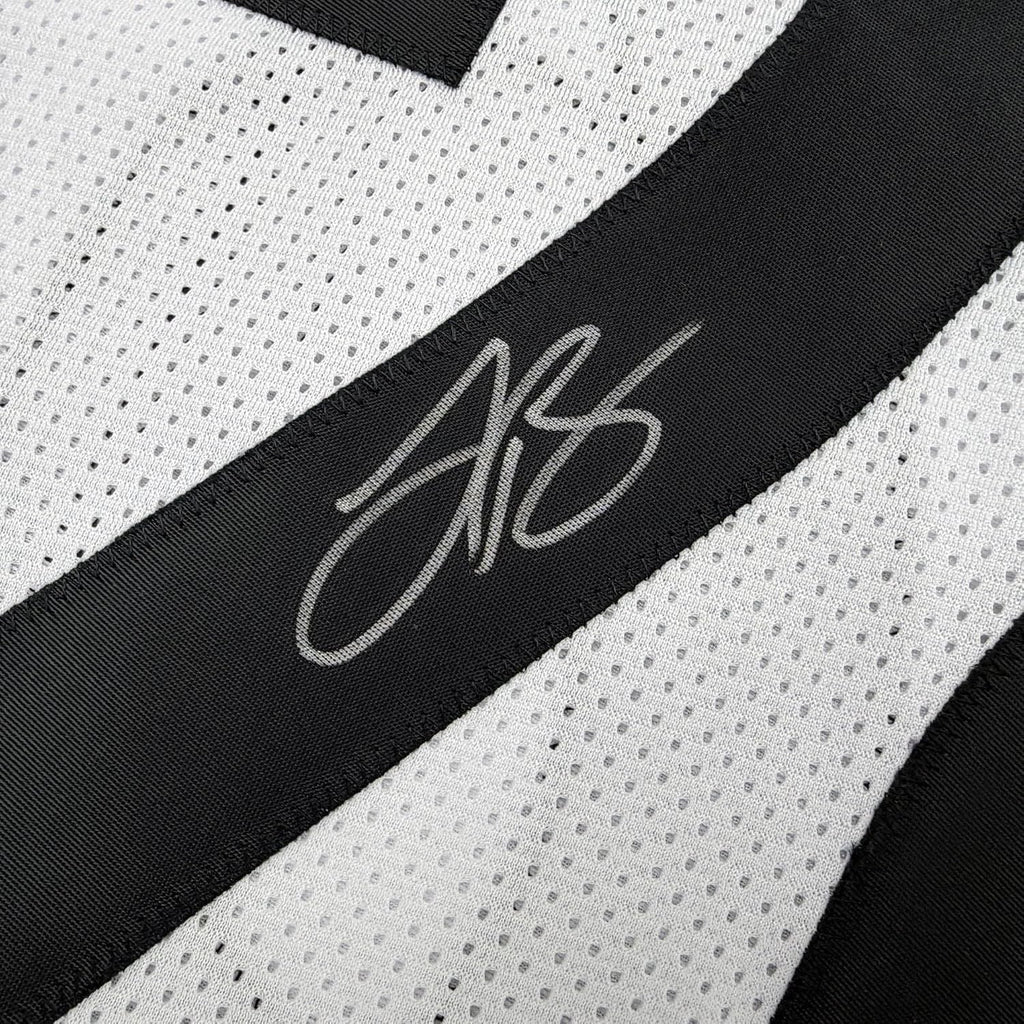 Framed Autographed/Signed Le'Veon LeVeon Bell 35x39 Pittsburgh White Football Jersey Beckett BAS COA