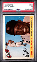 Graded 1955 Topps Willie Mays #194 Baseball Card PSA 3 Very Good