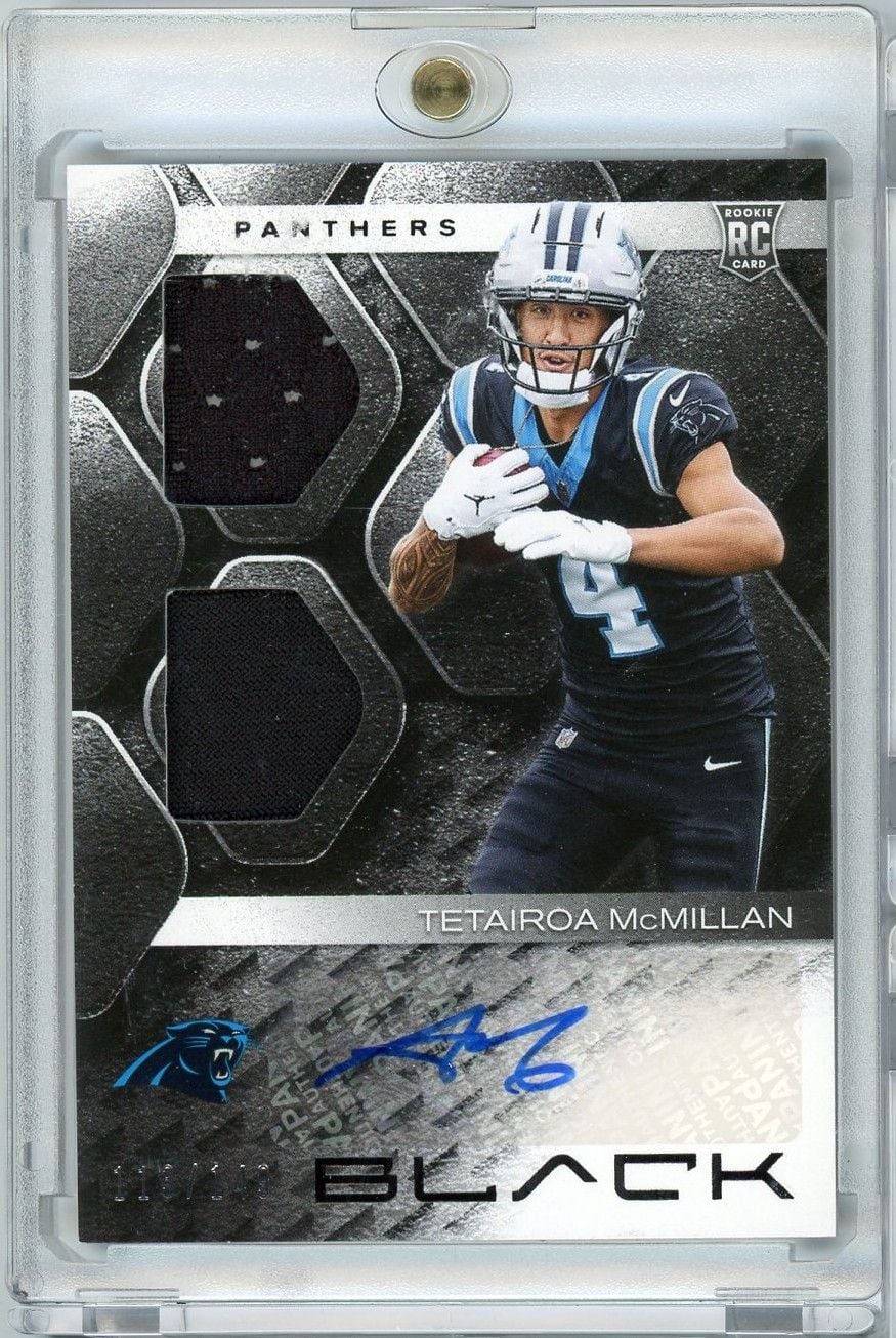 2025 Panini Black Tetairoa McMillan #RSMTMN RPA Auto /149 Rookie RC Football Card