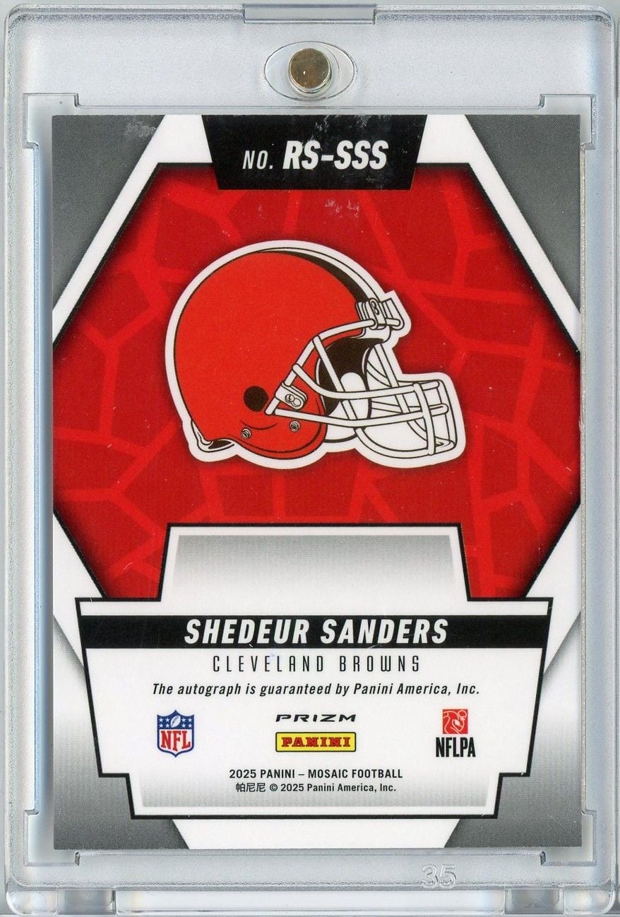 2025 Panini Mosaic Shedeur Sanders #RSSSS Rookie Scripts Auto Rookie RC Football Card