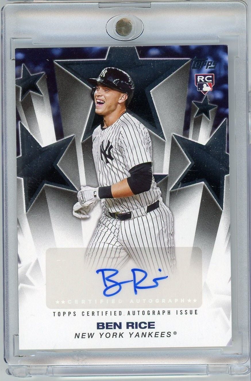 2023 Topps Baseball Ben Rice #BSAUBRI Baseball Stars Auto Rookie RC Baseball Card