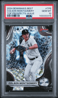 Graded 2024 Topps Bowmans Best Colson Montgomery #TP5 Top Prospects Wave Rookie RC Baseball Card PSA 10 Gem Mint