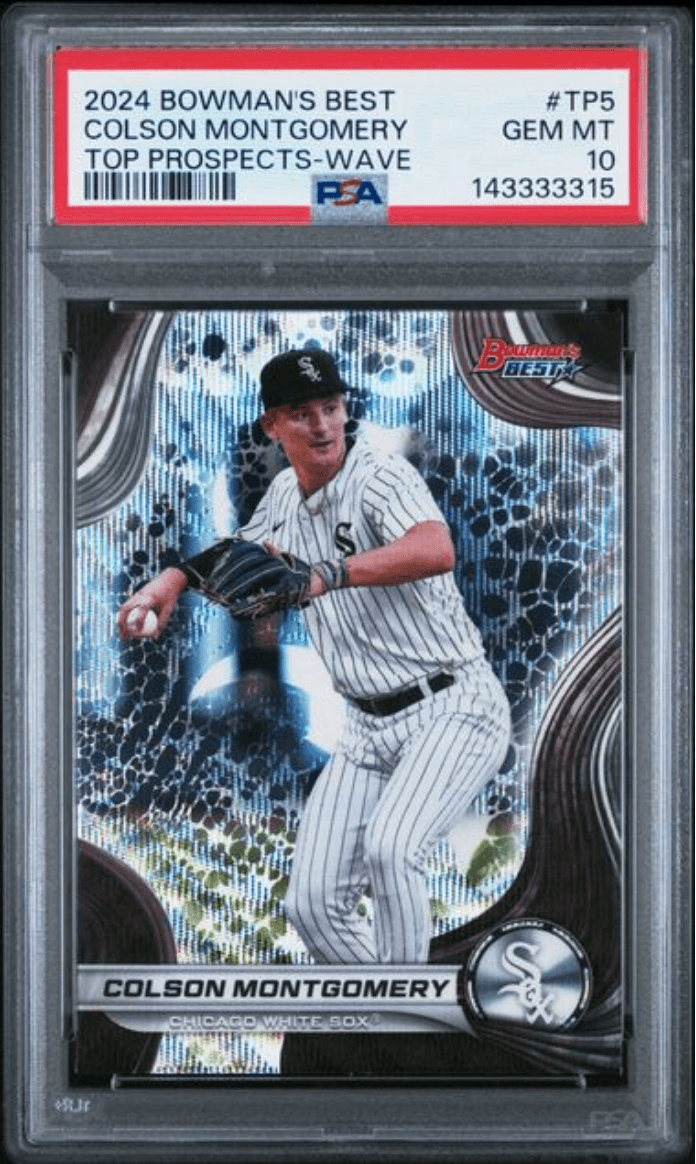 Graded 2024 Topps Bowmans Best Colson Montgomery #TP5 Top Prospects Wave Rookie RC Baseball Card PSA 10 Gem Mint