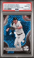 Graded 2024 Topps Bowmans Best Colson Montgomery #TP5 Top Prospects Blue Xfractor /150 Rookie RC Baseball Card PSA 10 Gem Mint