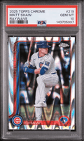 Graded 2025 Topps Chrome Matt Shaw #219 Raywave Rookie RC Baseball Card PSA 10 Gem Mint