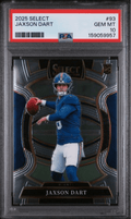 Graded 2025 Panini Select Jaxson Dart #93 Rookie RC Football Card PSA 10 Gem Mint