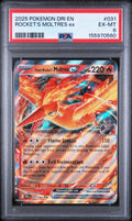 Graded 2025 Pokemon Dri En-Destined Rivals Rocket's Moltres Ex #031 Trading Card Game PSA 6 Excellent