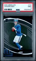Graded 2025 Panini Absolute Jaxson Dart #137 Rookie RC Football Card PSA 9 Mint