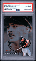 Graded 2025 Topps Bowmans Best Konnor Griffin #P15 Pixel Portraits Rookie RC Baseball Card PSA 10 Gem Mint