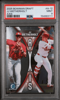 Graded 2025 Topps Bowman Draft JJ Wetherholt #A12 Axis Rookie RC Baseball Card PSA 9 Mint