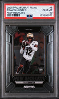 Graded 2025 Panini Prizm Draft Picks Travis Hunter #5 New Recruits Rookie RC Football Card PSA 10 Gem Mint