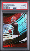 Graded 2025 Panini Revolution Shedeur Sanders #19 Futures Rookie RC Football Card PSA 10 Gem Mint