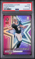 Graded 2025 Panini Rookies & Stars Tyler Shough #194 Purple /999 Rookie RC Football Card PSA 10 Gem Mint